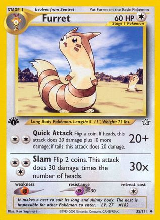 [PKM] Furret (35/111) [Neo Genesis 1st Edition]