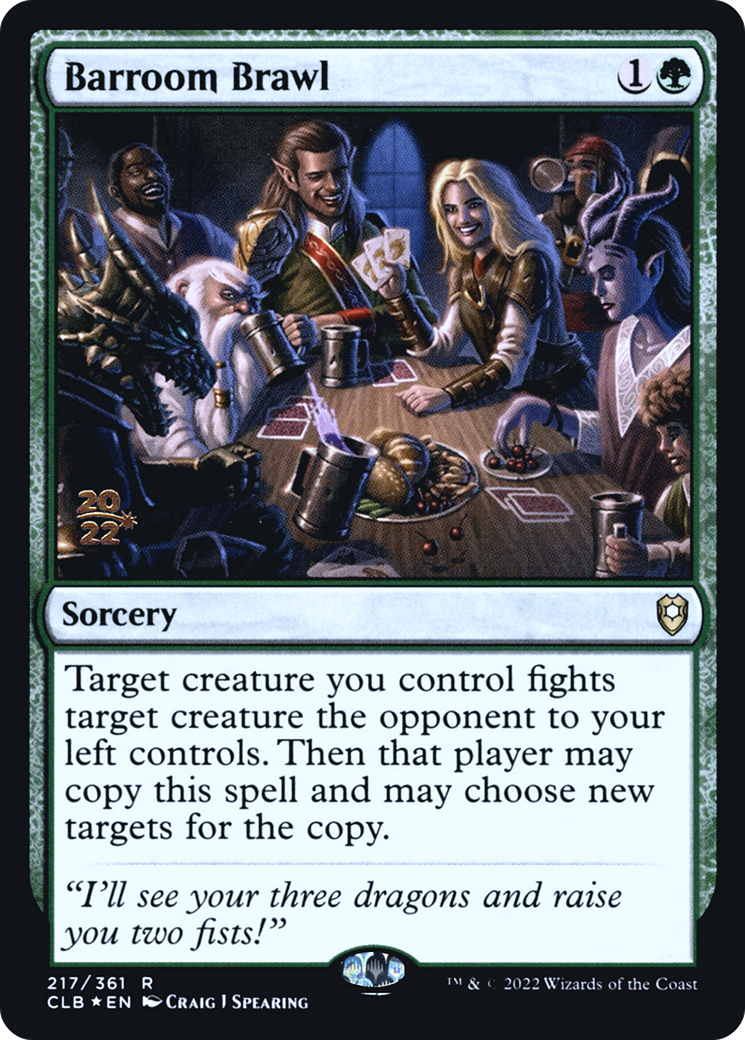 {R} Barroom Brawl [Commander Legends: Battle for Baldur's Gate Prerelease Promos][PR CLB 217]