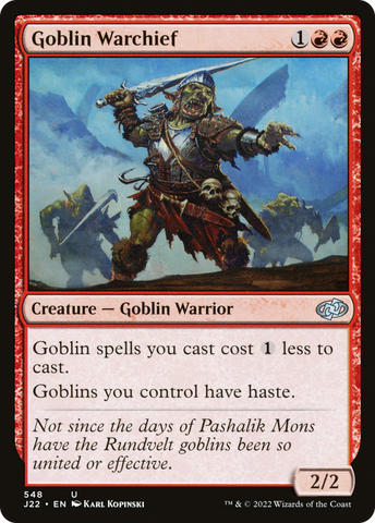 {C} Goblin Warchief [Jumpstart 2022][J22 548]