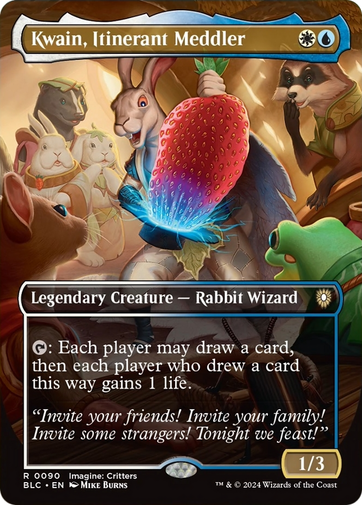 {R} Kwain, Itinerant Meddler (Borderless) [Bloomburrow Commander][BLC 090]