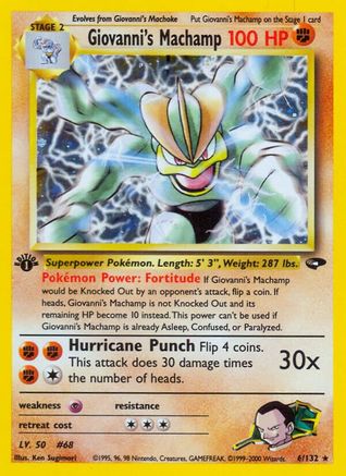 [PKM-R] Giovanni's Machamp (6/132) [Gym Challenge 1st Edition]