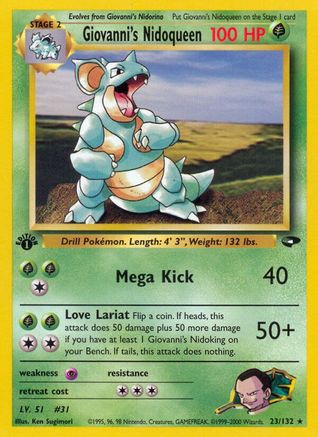 [PKM] Giovanni's Nidoqueen (23/132) [Gym Challenge 1st Edition]