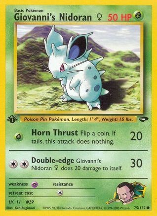 [PKM] Giovanni's Nidoran (75/132) (Female) [Gym Challenge 1st Edition]