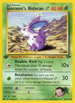 [PKM] Giovanni's Nidoran (76/132) (Male) [Gym Challenge 1st Edition]