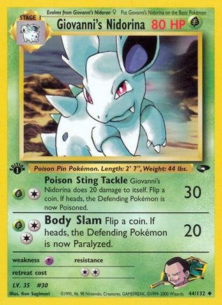 [PKM] Giovanni's Nidorina (44/132) [Gym Challenge 1st Edition]