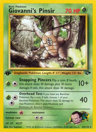 [PKM] Giovanni's Pinsir (24/132) [Gym Challenge 1st Edition]