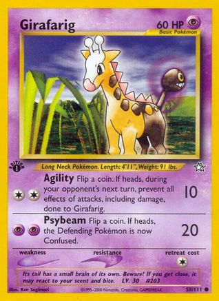 [PKM] Girafarig (58/111) [Neo Genesis 1st Edition]