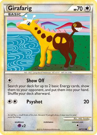 [PKM-C] Girafarig (64/123) [HeartGold & SoulSilver: Base Set]