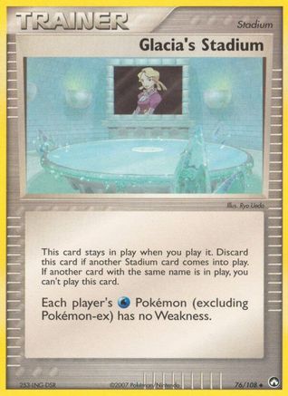 [TR] Glacia's Stadium (76/108) (Stamped) [EX: Power Keepers]
