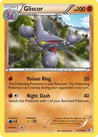 [PKM] Gliscor (81/149) [Black & White: Boundaries Crossed]