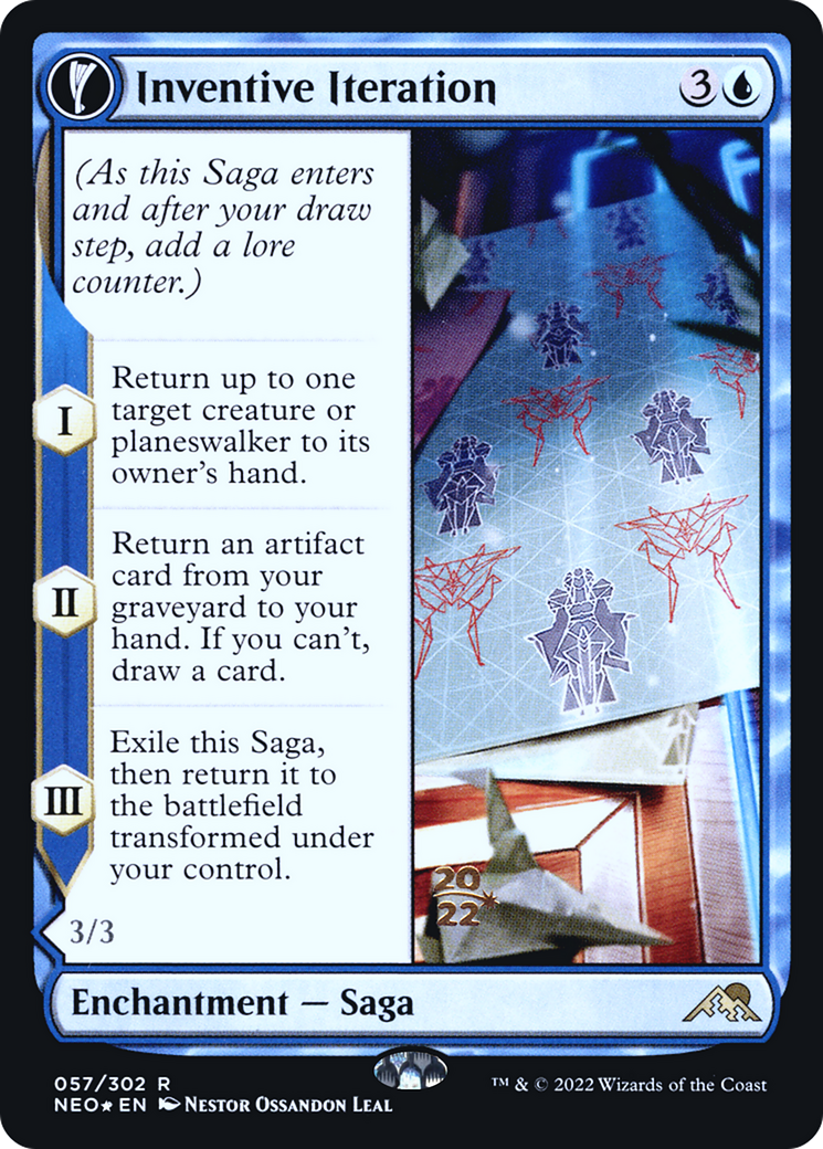 {R} Inventive Iteration // Living Breakthrough [Kamigawa: Neon Dynasty Prerelease Promos][PR NEO 057]