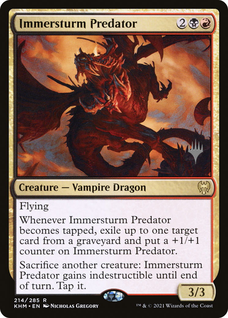 {R} Immersturm Predator (Promo Pack) [Kaldheim Promos][PP KHM 214]
