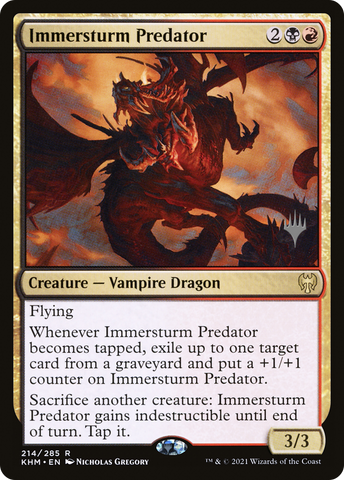 {R} Immersturm Predator (Promo Pack) [Kaldheim Promos][PP KHM 214]