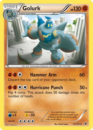 [PKM] Golurk (72/101) [Black & White: Noble Victories]