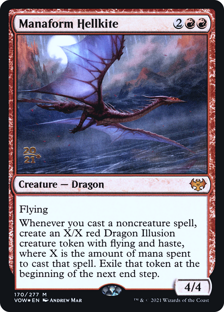 {R} Manaform Hellkite [Innistrad: Crimson Vow Prerelease Promos][PR VOW 170]