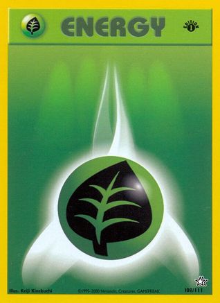 [PKM BE] Grass Energy (108/111) [Neo Genesis 1st Edition]