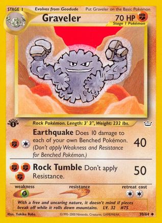 [PKM] Graveler (30/64) [Neo Revelation 1st Edition]
