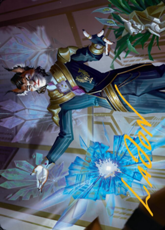 {A} Kros, Defense Contractor Art Card (Gold-Stamped Signature) [Streets of New Capenna Art Series][GS ASNC 044]