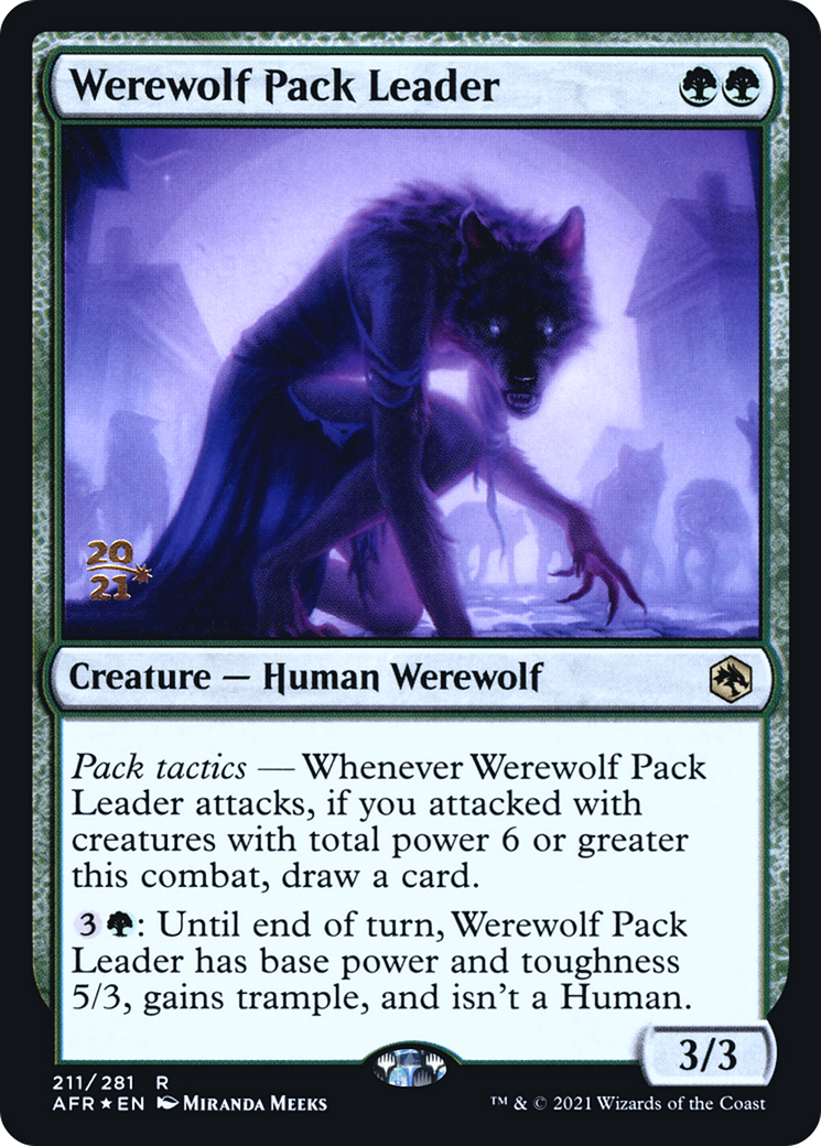{R} Werewolf Pack Leader [Dungeons & Dragons: Adventures in the Forgotten Realms Prerelease Promos][PR AFR 211]