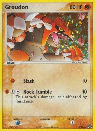 [PKM] Groudon (5/106) (Stamped) [EX: Emerald]