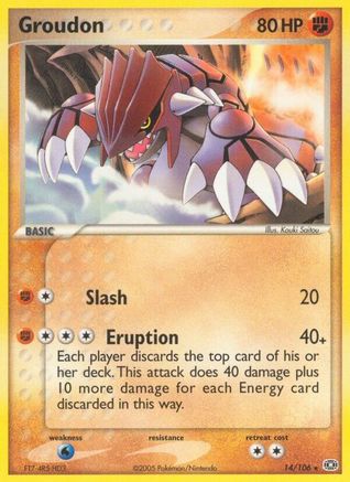 [PKM] Groudon (14/106) (Stamped) [EX: Emerald]