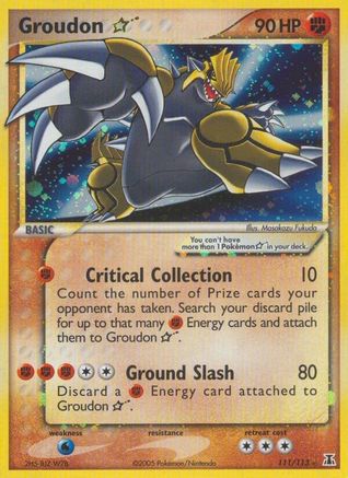 [PKM] Groudon Star (111/113) [EX: Delta Species]