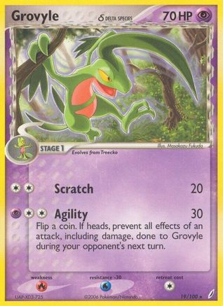[PKM] Grovyle (19/100) (Delta Species) (Stamped) [EX: Crystal Guardians]