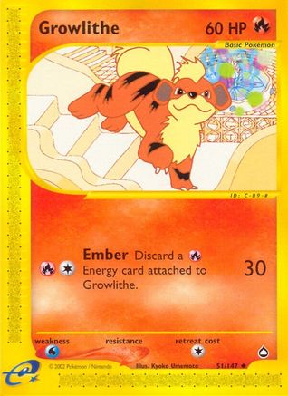 [PKM] Growlithe (51/147) [Aquapolis]
