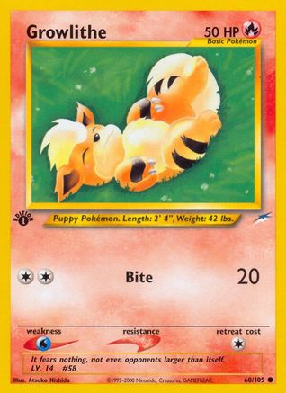 [PKM] Growlithe (68/105) [Neo Destiny 1st Edition]