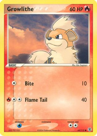 [PKM] Growlithe (64/112) [EX: FireRed & LeafGreen]