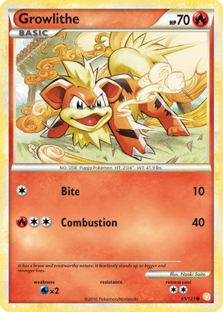 [PKM] Growlithe (65/123) [HeartGold & SoulSilver: Base Set]