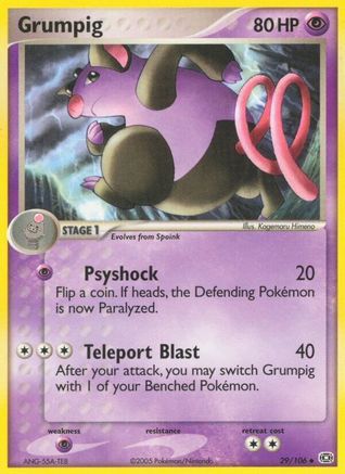[PKM-C] Grumpig (29/106) (Stamped) [EX: Emerald]