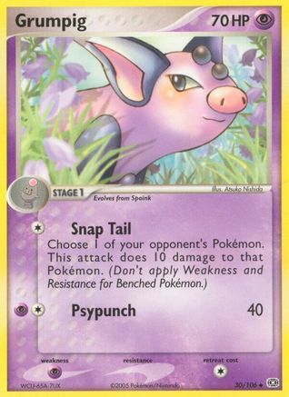 [PKM-C] Grumpig (30/106) (Stamped) [EX: Emerald]