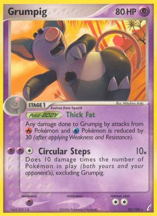 [PKM-R] Grumpig (20/100) (Stamped) [EX: Crystal Guardians]