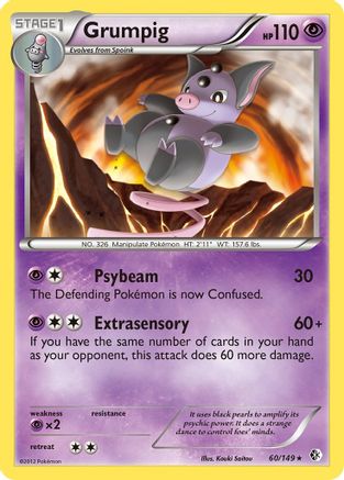[PKM-R] Grumpig (60/149) [Black & White: Boundaries Crossed]