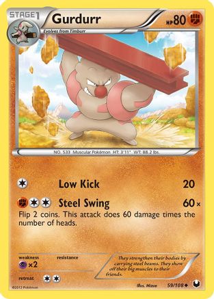 [PKM] Gurdurr (59/108) [Black & White: Dark Explorers]