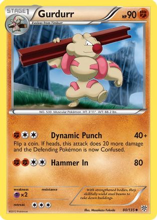 [PKM] Gurdurr (80/135) [Black & White: Plasma Storm]