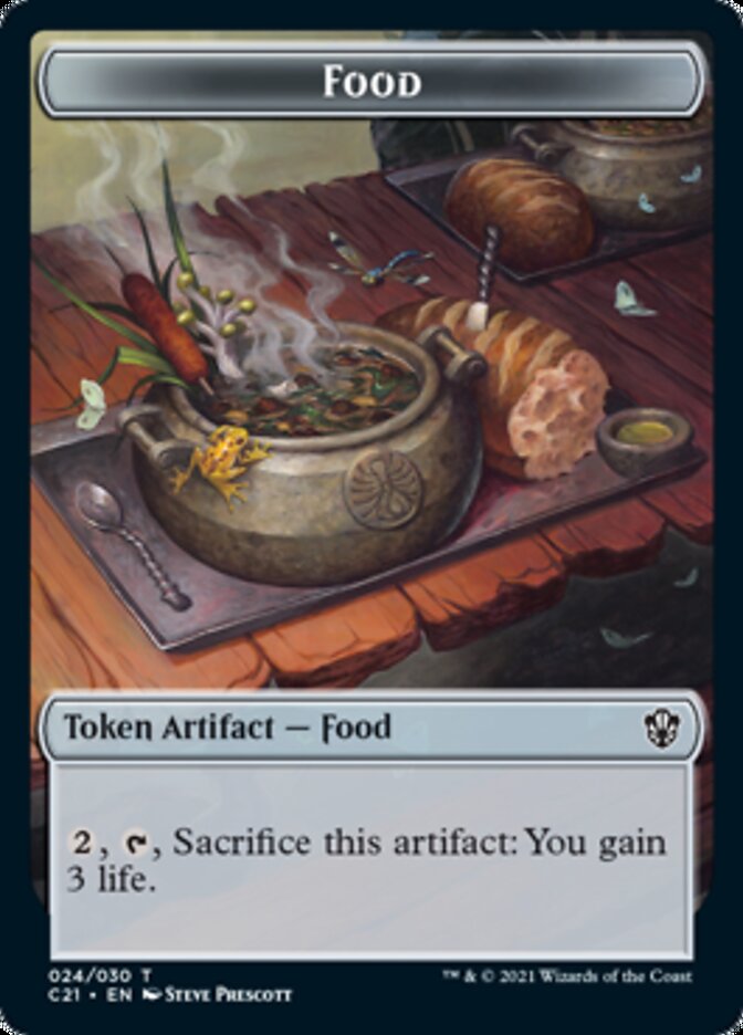 {T} Food // Saproling Token [Commander 2021 Tokens][TC21 024]
