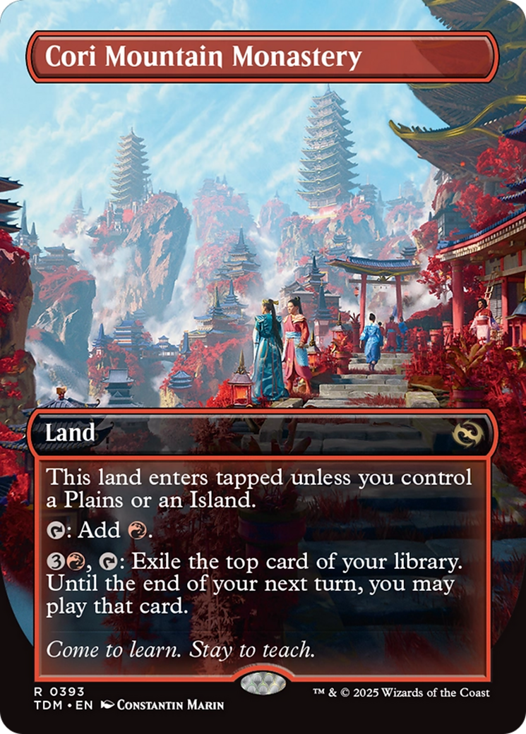 {@R} Cori Mountain Monastery (Borderless) [Tarkir: Dragonstorm][TDM 393]