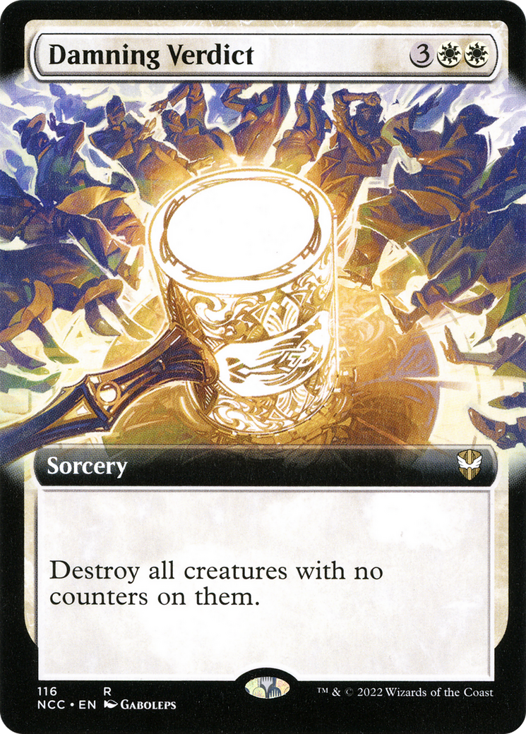 {R} Damning Verdict (Extended Art) [Streets of New Capenna Commander][NCC 116]