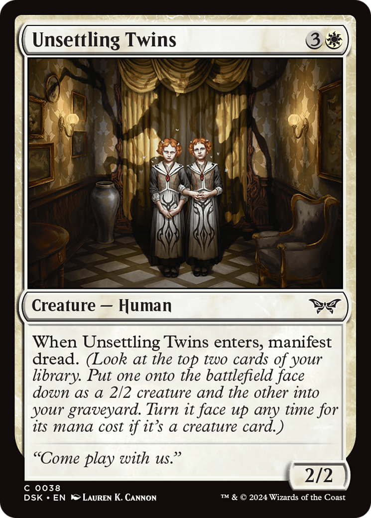 {@C} Unsettling Twins [Duskmourn: House of Horror][DSK 038]
