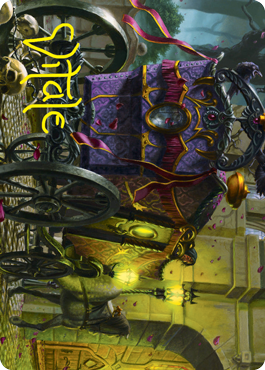 {A} Honeymoon Hearse Art Card (Gold-Stamped Signature) [Innistrad: Crimson Vow Art Series][GS AVOW 045]