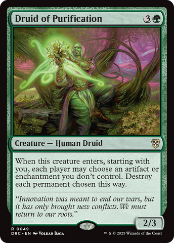 {R} Druid of Purification [Aetherdrift Commander][DRC 049]