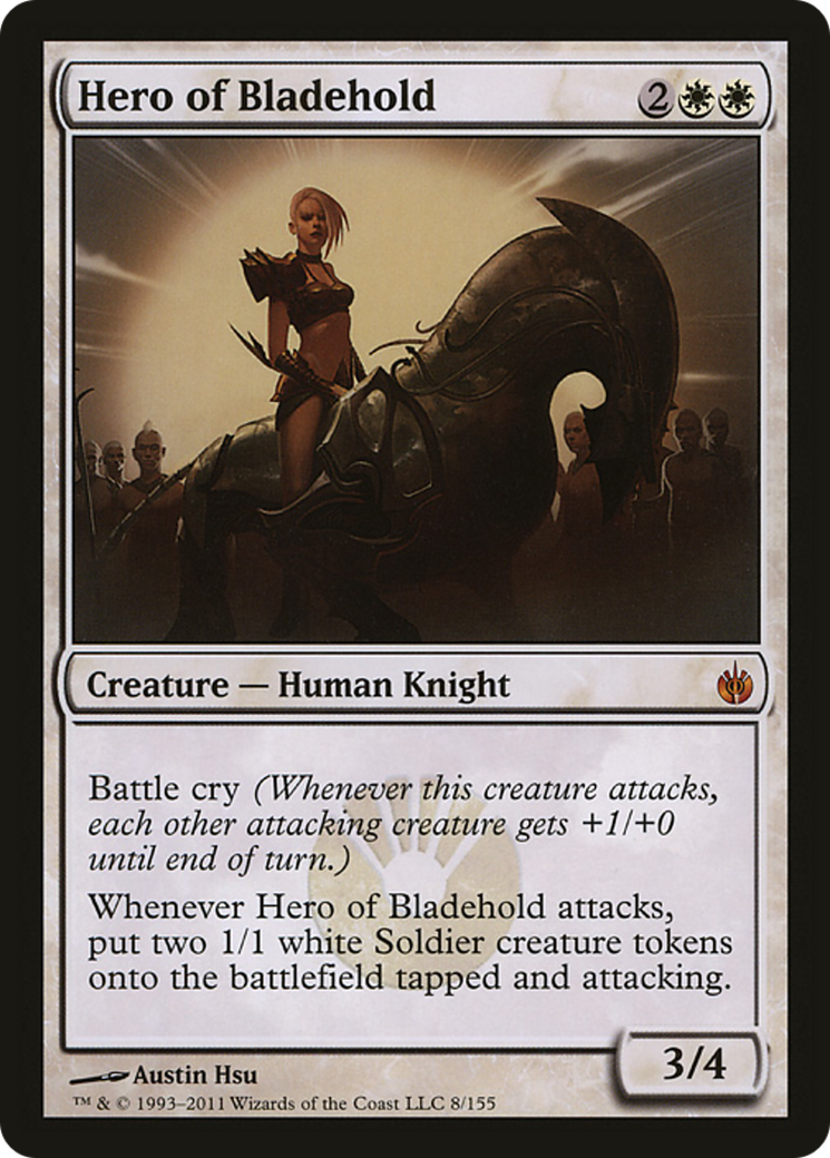 {O} Hero of Bladehold (Mirrodin Besieged) (Oversized) [Oversize Cards][OVR P11 008]