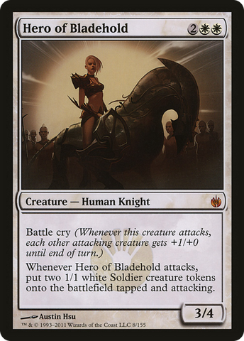 {O} Hero of Bladehold (Mirrodin Besieged) (Oversized) [Oversize Cards][OVR P11 008]