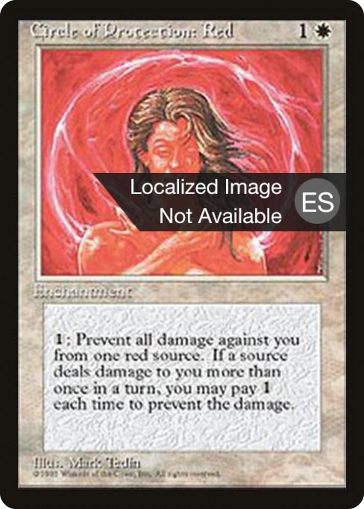 {F} Circle of Protection: Red [Fourth Edition (Foreign Black Border)][FBB 4ED 017]