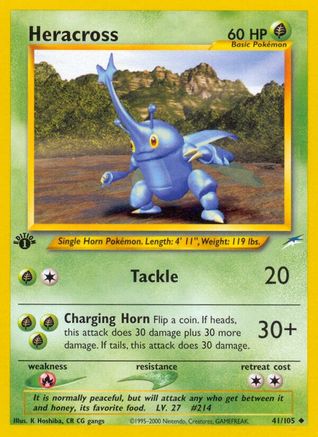 [PKM] Heracross (41/105) [Neo Destiny 1st Edition]