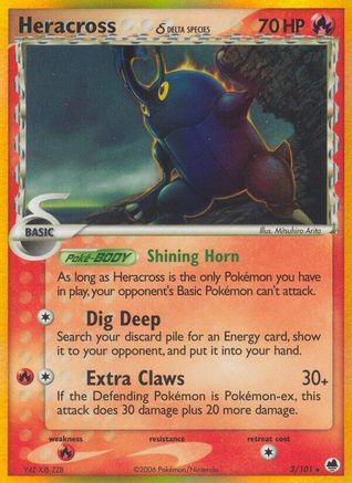 [PKM] Heracross (3/101) (Delta Species) (Stamped) [EX: Dragon Frontiers]