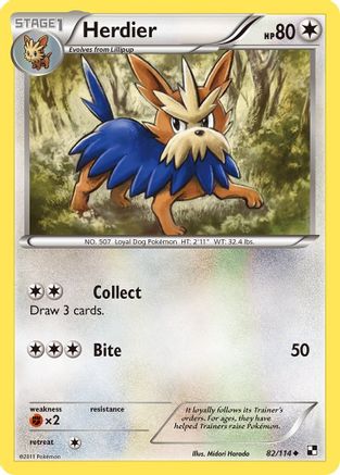 [PKM] Herdier (82/114) [Black & White: Base Set]
