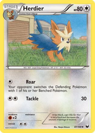 [PKM] Herdier (87/108) [Black & White: Dark Explorers]
